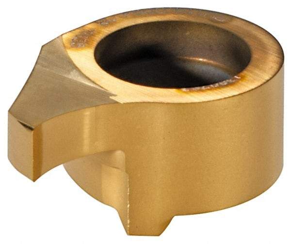 HORN - 0094U114 Grade TN35, 3/32" Cutting Width Carbide Grooving Insert - 0.157" Max Depth of Cut, Right Hand, 0.008" Corner Radius, TiN Finish - Eagle Tool & Supply