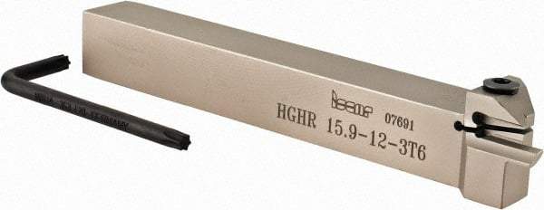 Iscar - HGH, Internal, Right Hand, 0.236" Max Depth of Cut, 0.118" Max Groove Width, Indexable Grooving Tool Holder - GRIP 3.., HGN 30.. Insert Compatibility, 5/8" Shank Height, 5/8" Shank Width, 5" OAL - Eagle Tool & Supply
