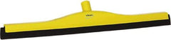 Vikan - 24" Foam Rubber Blade Bench Squeegee - Double Edge, Yellow, Plastic Holder - Eagle Tool & Supply