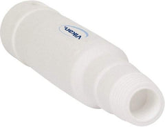 Vikan - 6-1/2 x 1-5/32" Polypropylene Squeegee Handle - European Threaded Connection, White - Eagle Tool & Supply