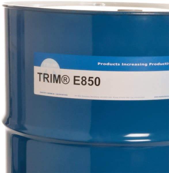 Master Fluid Solutions - Trim E850, 54 Gal Drum Cutting & Grinding Fluid - Water Soluble, For Cutting, Grinding - Eagle Tool & Supply