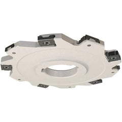 Iscar - Arbor Hole Connection, 0.118" Cutting Width, 36.5mm Depth of Cut, 125mm Cutter Diam, 32mm Hole Diam, 16 Tooth Indexable Slotting Cutter - SDN Toolholder, LNET Insert, Right Hand Cutting Direction - Eagle Tool & Supply