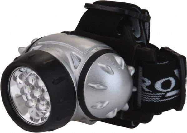PRO-SAFE - White LED Bulb, 38 Lumens, Hands-free Flashlight - Gray Plastic Body, 3 AAA Alkaline Batteries Not Included - Eagle Tool & Supply