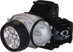 PRO-SAFE - White LED Bulb, 38 Lumens, Hands-free Flashlight - Gray Plastic Body, 3 AAA Alkaline Batteries Not Included - Eagle Tool & Supply