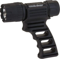 PRO-SAFE - White LED Bulb, 120 Lumens, Industrial/Tactical Flashlight - Black Plastic Body, 3 AAA Alkaline Batteries Not Included - Eagle Tool & Supply