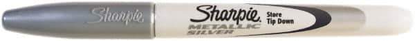 Sharpie - Metallic Silver Permanent Marker - Fine Tip, AP Nontoxic Ink - Eagle Tool & Supply