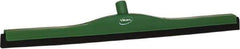 Vikan - 28" Foam Rubber Blade Bench Squeegee - Double Edge, Green, Plastic Holder - Eagle Tool & Supply