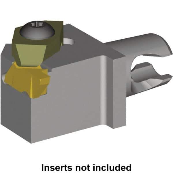 Kennametal - Left Hand Cut, Size KM16, NG2R Insert Compatiblity, Modular Turning & Profiling Cutting Unit Head - 10mm Ctr to Cutting Edge, 20mm Head Length, Series Micro Top Notch - Eagle Tool & Supply