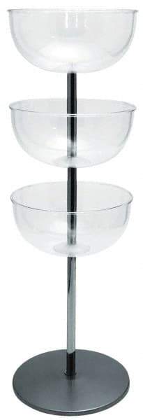 Tensator - 40" High Barrier Free-Standing Pole - Polycarbonate, Polished Chrome Finish, Gray - Eagle Tool & Supply