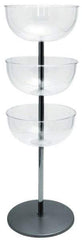 Tensator - 40" High Barrier Free-Standing Pole - Polycarbonate, Polished Chrome Finish, Gray - Eagle Tool & Supply