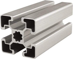 80/20 Inc. - 4 Meters Long x 45 mm Wide x 45 mm Deep, T-Slotted Aluminum Extrusion - Clear Anodized Finish - Eagle Tool & Supply