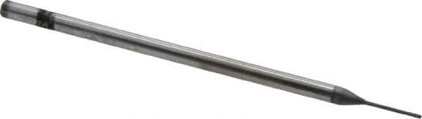 Niagara Cutter - 1/32" Diam, 3/32" LOC, 4 Flute Solid Carbide Ball End Mill - Diamond Finish, Single End, 3" OAL, 1/8" Shank Diam, Spiral Flute - Eagle Tool & Supply