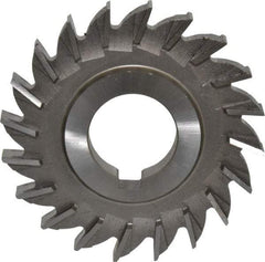 Made in USA - 3" Diam x 3/8" Width of Cut, 20 Teeth, Cobalt Side Milling Cutter - Straight Teeth, Uncoated - Eagle Tool & Supply