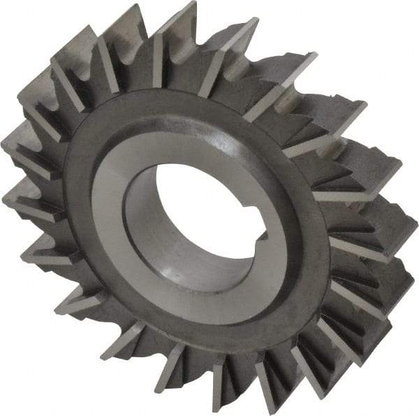 Made in USA - 3" Diam x 1/2" Width of Cut, 20 Teeth, Cobalt Side Milling Cutter - Straight Teeth, Uncoated - Eagle Tool & Supply