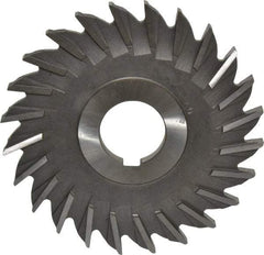 Made in USA - 4" Diam x 1/4" Width of Cut, 24 Teeth, Cobalt Side Milling Cutter - Straight Teeth, Uncoated - Eagle Tool & Supply