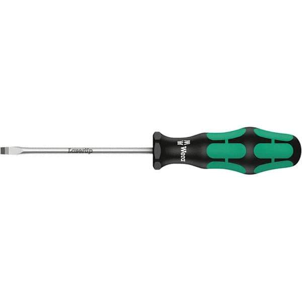 Wera - 6mm Blade Width, Slotted Screwdriver - 150mm Blade Length, Round Shank, Ergonomic Handle - Eagle Tool & Supply