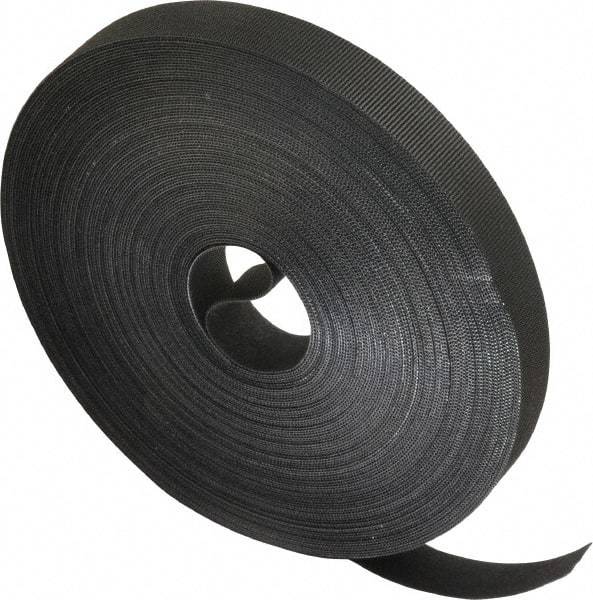 VELCRO Brand - 3/4" Wide x 25 Yd Long Self Fastening Tie/Strap Hook & Loop Roll - Continuous Roll, Black, Printable Surface - Eagle Tool & Supply