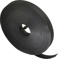 VELCRO Brand - 3/4" Wide x 25 Yd Long Self Fastening Tie/Strap Hook & Loop Roll - Continuous Roll, Black, Printable Surface - Eagle Tool & Supply