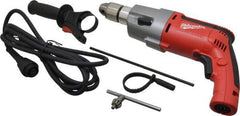 Milwaukee Tool - 120 Volt 1/2" Keyed Chuck Electric Hammer Drill - 0 to 16,000 & 0 to 40,000 BPM, 0 to 1,000 & 0 to 2,500 RPM - Eagle Tool & Supply