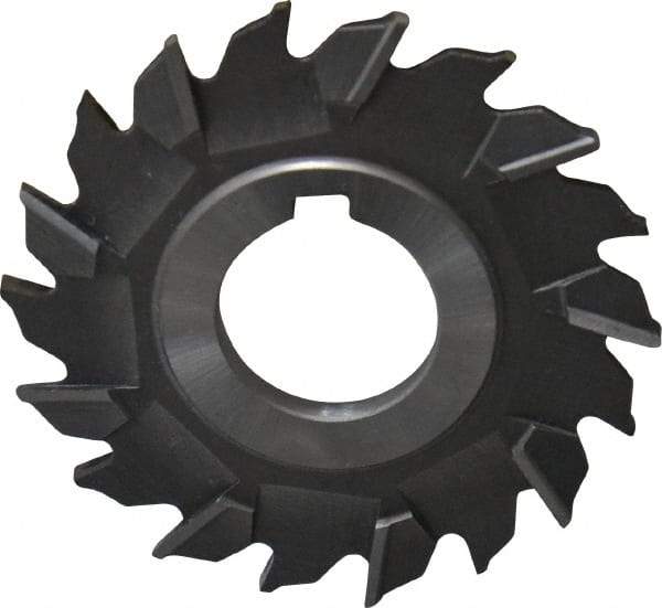 Made in USA - 3" Diam x 3/16" Width of Cut, 18 Teeth, Cobalt Side Milling Cutter - Staggered Teeth, Uncoated - Eagle Tool & Supply