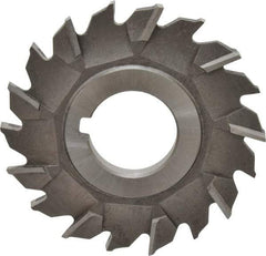 Made in USA - 3" Diam x 1/4" Width of Cut, 18 Teeth, Cobalt Side Milling Cutter - Staggered Teeth, Uncoated - Eagle Tool & Supply