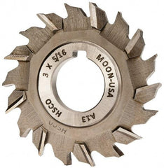 Made in USA - 3" Diam x 5/16" Width of Cut, 18 Teeth, Cobalt Side Milling Cutter - Staggered Teeth, Uncoated - Eagle Tool & Supply