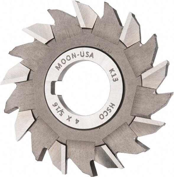 Made in USA - 4" Diam x 5/16" Width of Cut, 18 Teeth, Cobalt Side Milling Cutter - Staggered Teeth, Uncoated - Eagle Tool & Supply