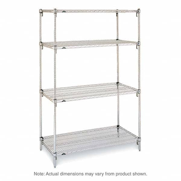 Metro - 2,000 Lb Capacity 4 Shelf Wire Shelving - Starter Unit - Eagle Tool & Supply