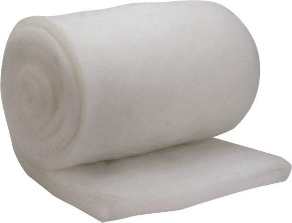 Made in USA - 15' Long x 48" Wide x 1" Thick Polyester Media Air Filter Media Roll - MERV 5, 85% Arrestance Efficiency, 500 FPM Max Air Flow, 0.14" wpg Init Resist, 1" wpg Final Resist, 30% Particle Capture Efficiency, Use with MSA - Eagle Tool & Supply