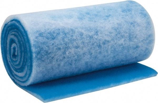 Made in USA - 15' Long x 25" Wide x 1" Thick Polyester Media Air Filter Media Roll - MERV 7, 86% Arrestance Efficiency, 500 FPM Max Air Flow, 0.14" wpg Init Resist, 1" wpg Final Resist, Use with Any Unit - Eagle Tool & Supply