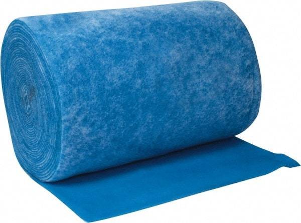 Made in USA - 135' Long x 48" Wide x 1/2" Thick Polyester Media Air Filter Media Roll - MERV 4, 80% Arrestance Efficiency, 500 FPM Max Air Flow, 0.1" wpg Init Resist, 1" wpg Final Resist, 30% Particle Capture Efficiency, Use with Any Unit - Eagle Tool & Supply