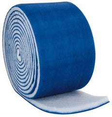 Made in USA - 60' Long x 20" Wide x 2" Thick Polyester Media Air Filter Media Roll - MERV 8, 89% Arrestance Efficiency, 500 FPM Max Air Flow, 0.21" wpg Init Resist, 1" wpg Final Resist, 30 to 35% Particle Capture Efficiency, Use with Any Unit - Eagle Tool & Supply