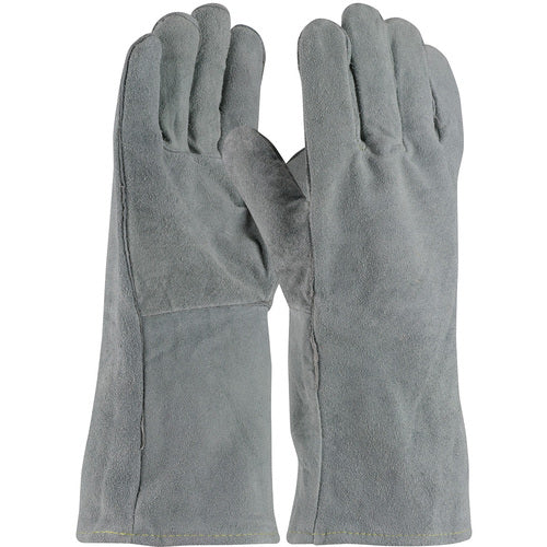 ‎73-888A Welders / Foundry Gloves - Welding Glove - Econ Grade - Cotton Lining - Gry. - Exact Industrial Supply