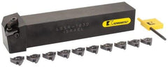 Kennametal - External Thread, Right Hand Cut, 1" Shank Width x 1" Shank Height Indexable Threading Toolholder - 6" OAL, LT 16ER Insert Compatibility, LSSR163D Toolholder, Series LT Threading - Eagle Tool & Supply