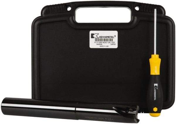 Kennametal - 1-1/4" Cut Diam, 0.71" Max Depth of Cut, 1-1/4" Shank Diam, 10" OAL, Indexable Square Shoulder End Mill - EC18.., EP18.. Inserts, Cylindrical Shank, 0° Lead Angle - Eagle Tool & Supply