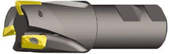 Kennametal - 0.97" Cut Diam, 0.71" Max Depth of Cut, 1" Shank Diam, 4.03" OAL, Indexable Square Shoulder End Mill - EC18.., EP18.. Inserts, Weldon Shank, 0° Lead Angle, Through Coolant - Eagle Tool & Supply