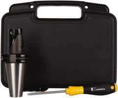 Kennametal - 1-1/4" Cut Diam, 0.71" Max Depth of Cut, 5.562" OAL, Indexable Square Shoulder End Mill - EC18.., EP18.. Inserts, CAT 40 Taper Shank, 0° Lead Angle, Through Coolant - Eagle Tool & Supply