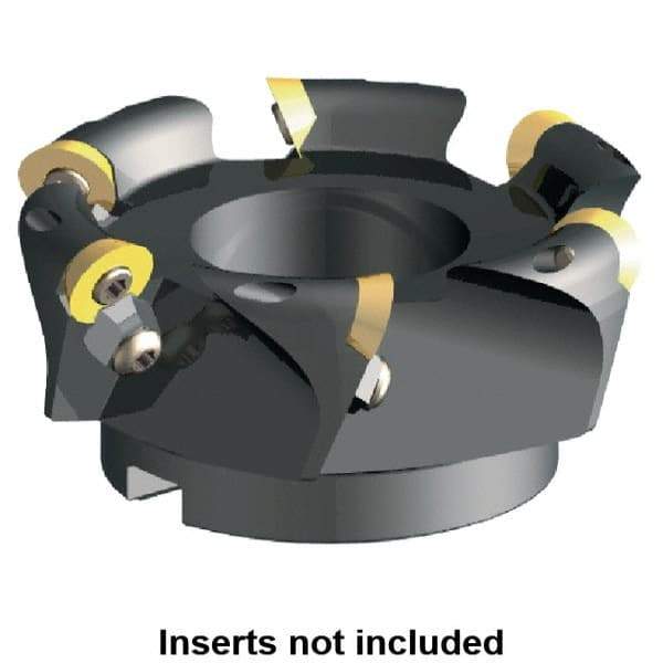 Kennametal - 2" Cut Diam, 0.29" Max Depth, 3/4" Arbor Hole, 3 Inserts, RFCW 53... Insert Style, Indexable Copy Face Mill - KSSR Cutter Style, 31,900 Max RPM, 1-3/4 High, Series KSSR-RPF - Eagle Tool & Supply