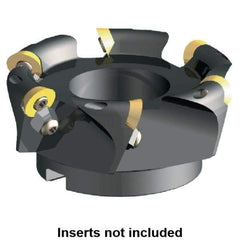Kennametal - 2" Cut Diam, 0.29" Max Depth, 3/4" Arbor Hole, 3 Inserts, RFCW 53... Insert Style, Indexable Copy Face Mill - KSSR Cutter Style, 31,900 Max RPM, 1-3/4 High, Series KSSR-RPF - Eagle Tool & Supply