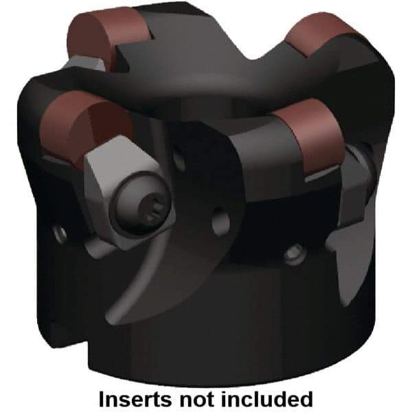 Kennametal - 50mm Cut Diam, 6mm Max Depth, 16mm Arbor Hole, 3 Inserts, RNGN 1207... Insert Style, Indexable Copy Face Mill - KSSR Cutter Style, 20,500 Max RPM, 50mm High, Series KSSR-RN - Eagle Tool & Supply