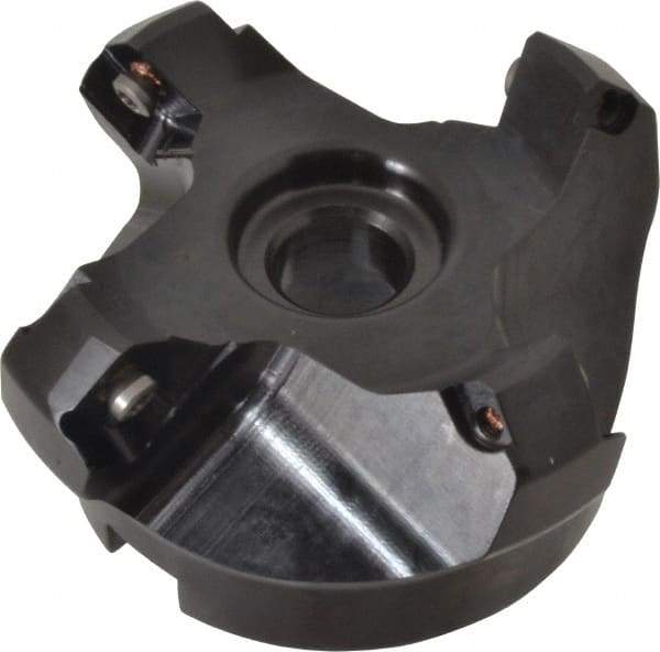 Kennametal - 62.99mm Cut Diam, 1" Arbor Hole, 6.6mm Max Depth of Cut, 45° Indexable Chamfer & Angle Face Mill - 4 Inserts, SEKT 1404... Insert, Right Hand Cut, 4 Flutes, Series KSSM - Eagle Tool & Supply