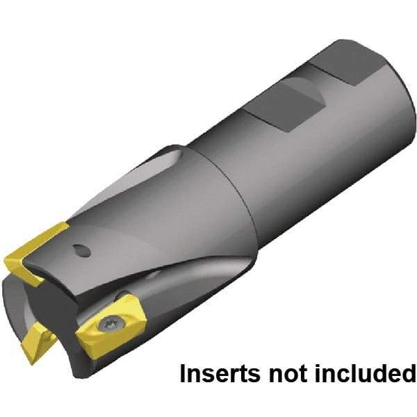 Kennametal - 1-1/2" Cut Diam, 1-1/4" Shank Diam, 4.53" OAL, Indexable Square Shoulder End Mill - Weldon Shank, 0° Lead Angle - Eagle Tool & Supply