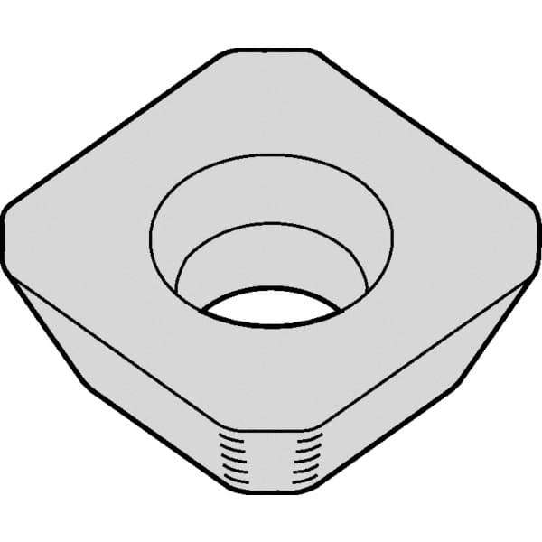 Kennametal - SEHW43 Grade K68 Carbide Milling Insert - Uncoated, 0.188" Thick, 1/2" Inscribed Circle, 1mm Corner Radius - Eagle Tool & Supply