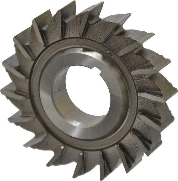 Made in USA - 2-1/2" Diam x 1/2" Width of Cut, 18 Teeth, High Speed Steel Side Milling Cutter - Straight Teeth, Uncoated - Eagle Tool & Supply