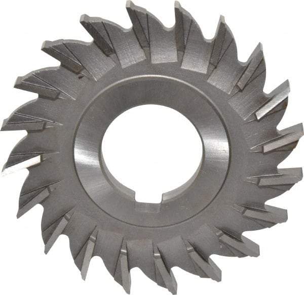 Made in USA - 3" Diam x 9/32" Width of Cut, 20 Teeth, High Speed Steel Side Milling Cutter - Straight Teeth, Uncoated - Eagle Tool & Supply