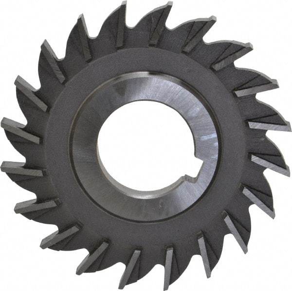 Made in USA - 3" Diam x 5/16" Width of Cut, 20 Teeth, High Speed Steel Side Milling Cutter - Straight Teeth, Uncoated - Eagle Tool & Supply