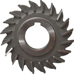 Made in USA - 3" Diam x 3/8" Width of Cut, 20 Teeth, High Speed Steel Side Milling Cutter - Straight Teeth, Uncoated - Eagle Tool & Supply