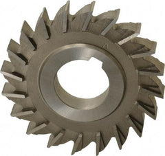 Made in USA - 3" Diam x 7/16" Width of Cut, 20 Teeth, High Speed Steel Side Milling Cutter - Straight Teeth, Uncoated - Eagle Tool & Supply