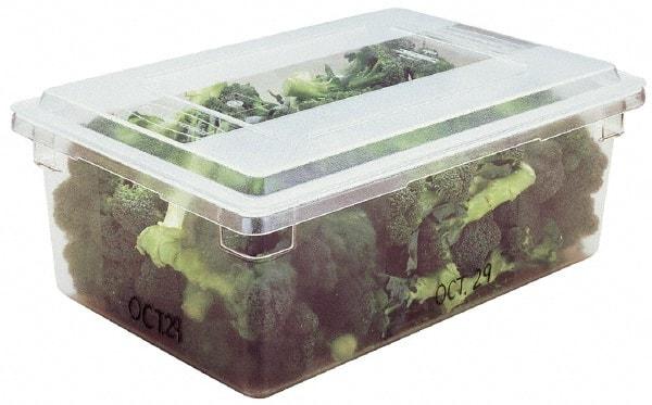 Rubbermaid - Rectangular, Clear Polycarbonate Food Tote Box - 12" High x 18" Wide x 26" Long - Eagle Tool & Supply