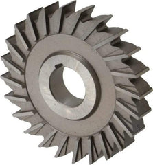 Made in USA - 4" Diam x 5/8" Width of Cut, 24 Teeth, High Speed Steel Side Milling Cutter - Straight Teeth, Uncoated - Eagle Tool & Supply